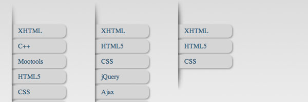 jQuery style menu with CSS3