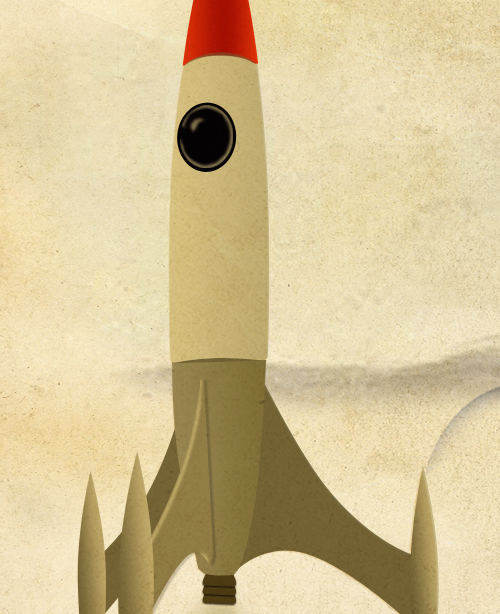 retro rocket PSD by TLMedia 45 (Fresh) High Quality Photoshop PSD Files