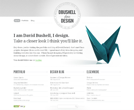 dbushell - clean website design