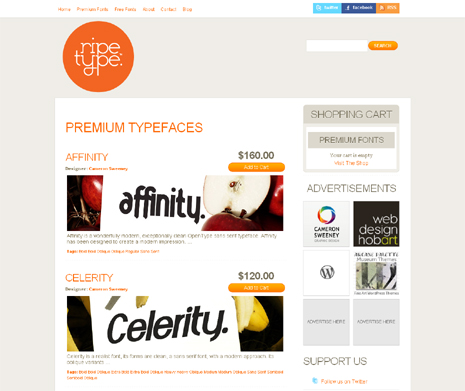 ripetype - clean website