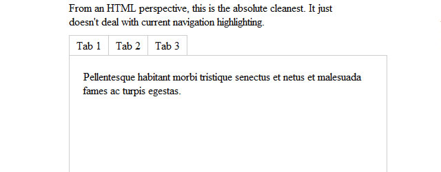 CSS3-Only Tabbed Area