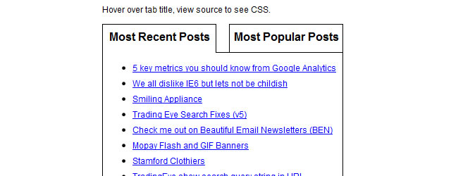 CSS3 Hover Tabs without JavaScript
