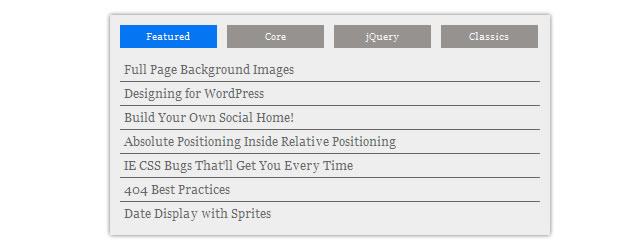 Organic Tabs (jQuery)