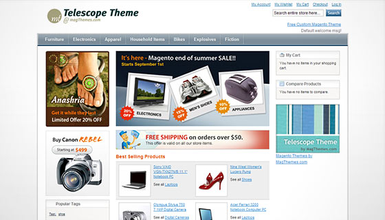 instantShift - Latest High-Quality Free Magento Themes