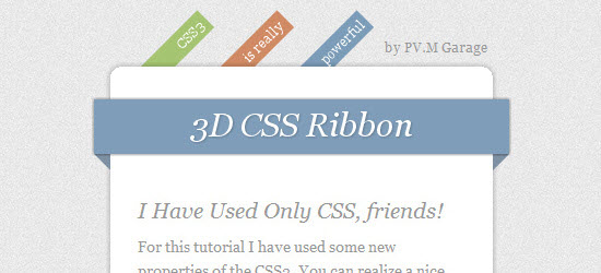 How To Create Depth And Nice 3D Ribbons Only Using CSS3