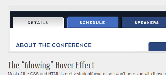 CSS3 Glow Tabs