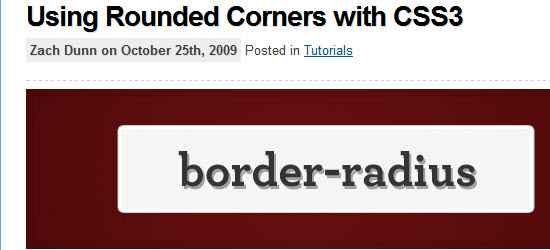 Using Rounded Corners with CSS3