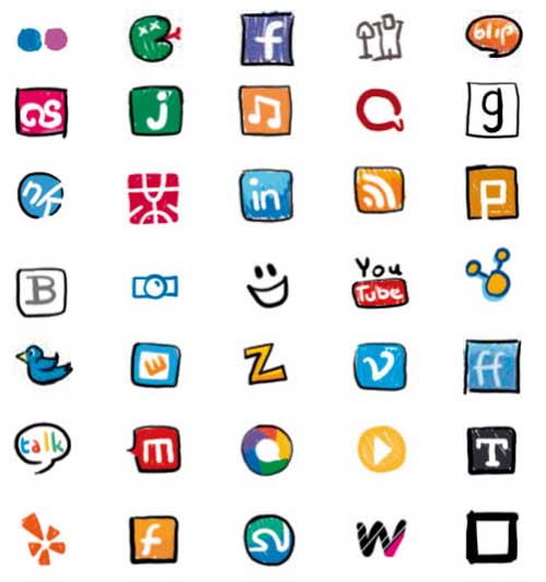 social bookmark 03 25 Social Bookmarking Icon Sets for Desingers and Bloggers