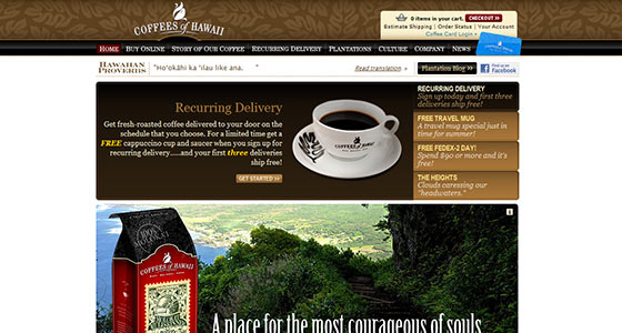 instantShift - Delicious Coffee Website Designs