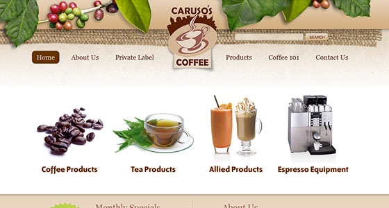 instantShift - Delicious Coffee Website Designs