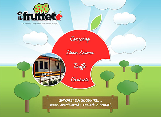 Campingilfrutteto in Showcase of Cartoon Style Web Designs