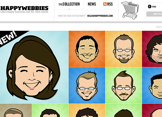 Happywebbies in Showcase of Cartoon Style Web Designs