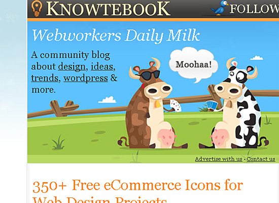 Knowtebook in Showcase of Cartoon Style Web Designs