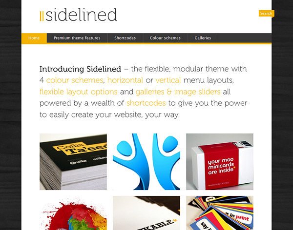 Sidelined - a flexible, modular theme for WP (3 skins)