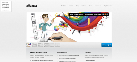 silverio 25 Brilliant Business and Portfolio WordPress Themes