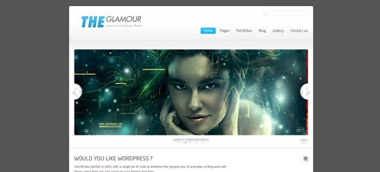 the glamour 25 Brilliant Business and Portfolio WordPress Themes