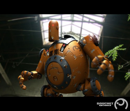 18031 500x429 45 Beautifully Detailed 3D Artworks of Robots