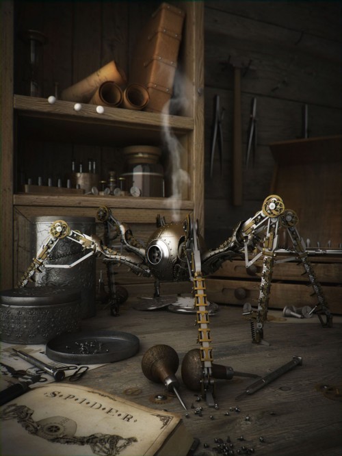 35401 500x666 45 Beautifully Detailed 3D Artworks of Robots