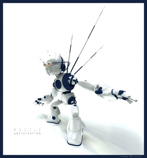 9941 500x536 45 Beautifully Detailed 3D Artworks of Robots