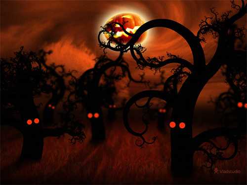 Halloween Desktop Wallpapers - Midnight Forest