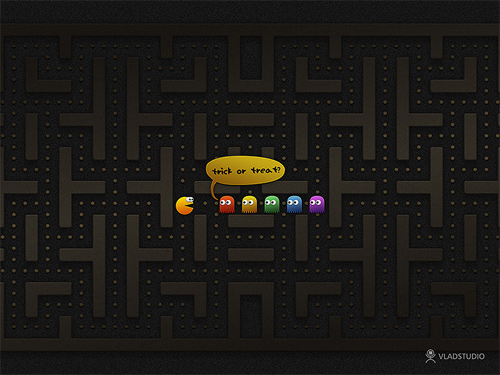 Halloween Desktop Wallpapers - Pacman Halloween