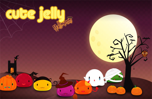 Halloween Desktop Wallpapers - Cute Jelly Halloween