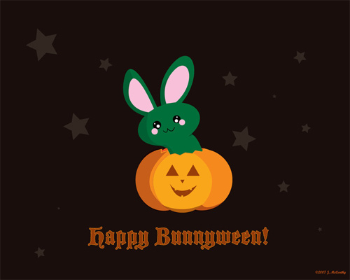 Halloween Desktop Wallpapers - Happy Bunnyween