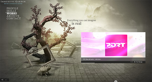 immersive garden 50+ Beautiful Flash Websites for Your Inspiration