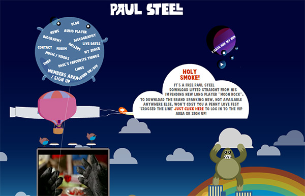 paul steel 50+ Beautiful Flash Websites for Your Inspiration