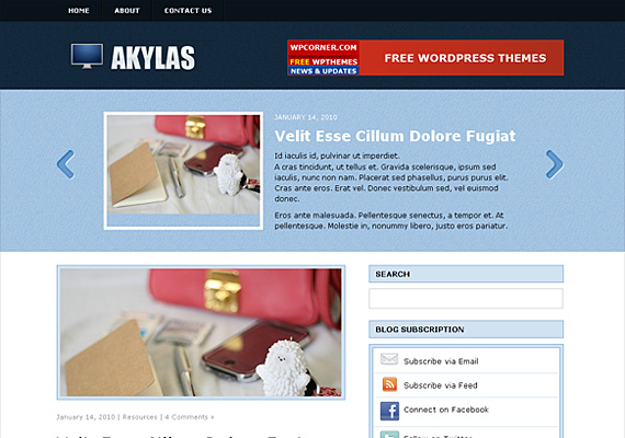 akylas 40+ Beautiful Wordpress 3.0 Ready Themes