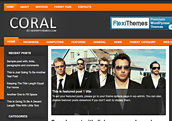 coral 40+ Beautiful Wordpress 3.0 Ready Themes