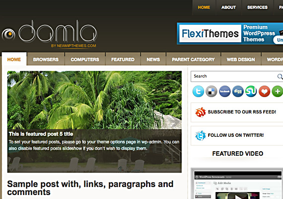 damla 40+ Beautiful Wordpress 3.0 Ready Themes