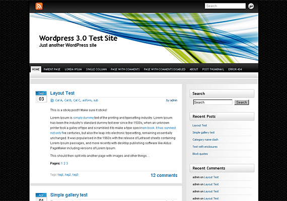 graphene 40+ Beautiful Wordpress 3.0 Ready Themes