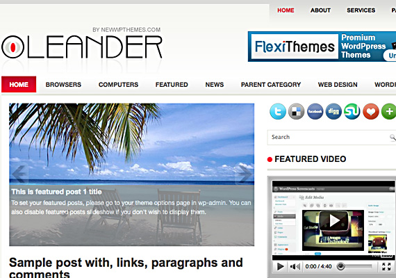 leander 40+ Beautiful Wordpress 3.0 Ready Themes