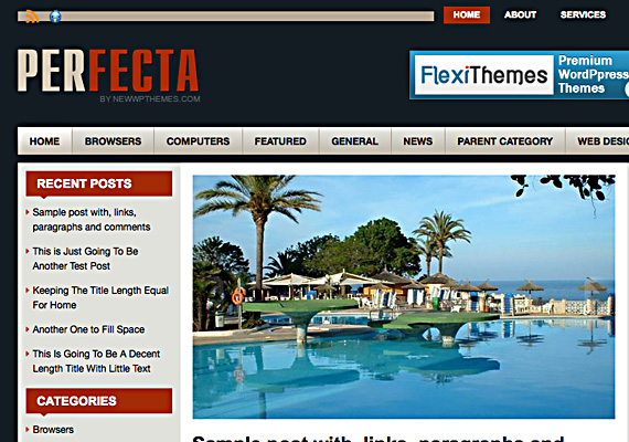 perfecta 40+ Beautiful Wordpress 3.0 Ready Themes