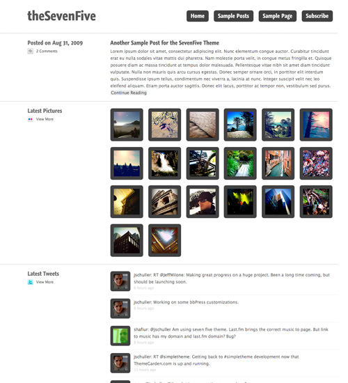 seven five 40+ Beautiful Wordpress 3.0 Ready Themes