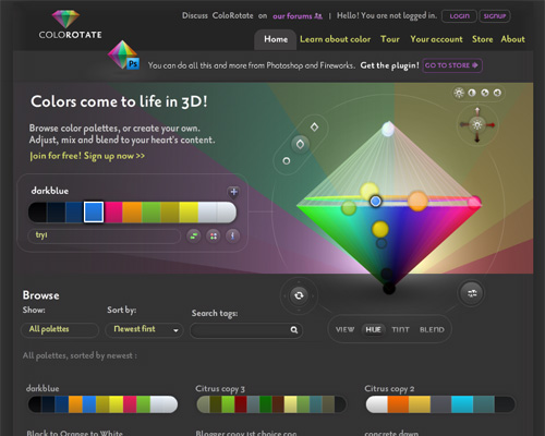 Colorotate in 40+ Useful Online Generators For Web Designers