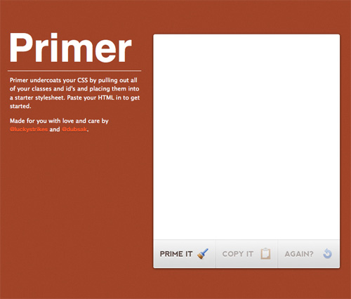 Primercss in 40+ Useful Online Generators For Web Designers