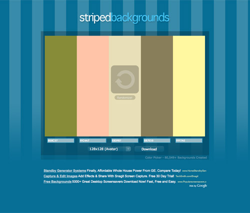 Stripedbackgrounds in 40+ Useful Online Generators For Web Designers