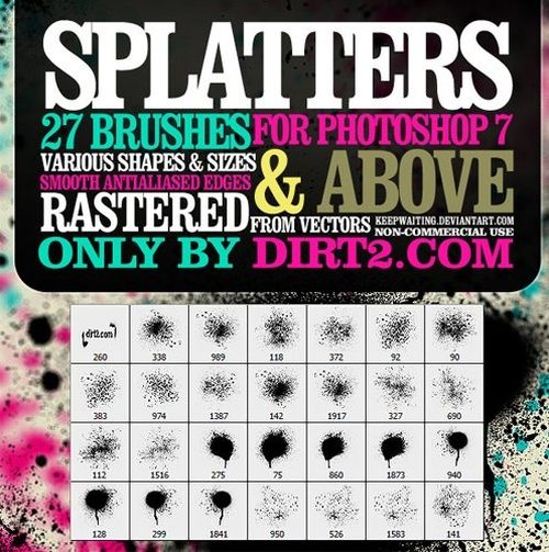 Splatter Photoshop Brushes