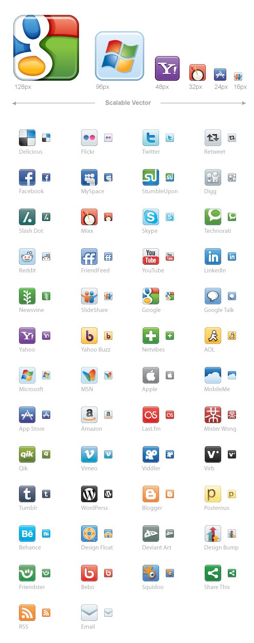 Vector Social Media Icons