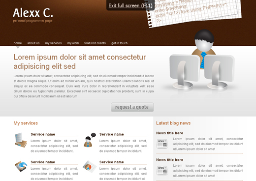 Csstemplates64 in 50 Free CSS/(X)HTML Templates