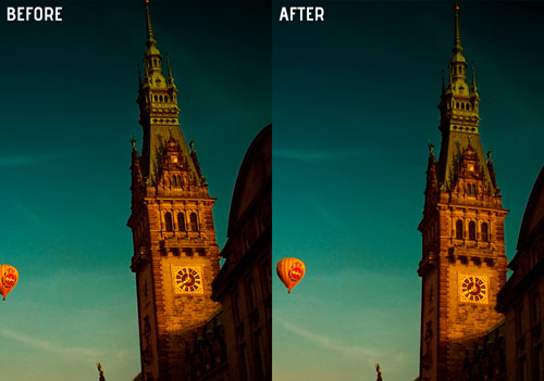 Before-after-straighten in 35 Fantastic Photo Retouching Tutorials