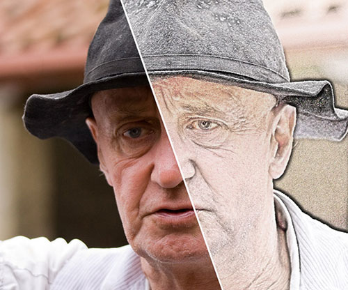 Old-man in 35 Fantastic Photo Retouching Tutorials