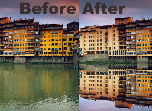 Reflection-photo in 35 Fantastic Photo Retouching Tutorials