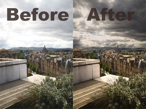 Streets-of-edinburgh in 35 Fantastic Photo Retouching Tutorials