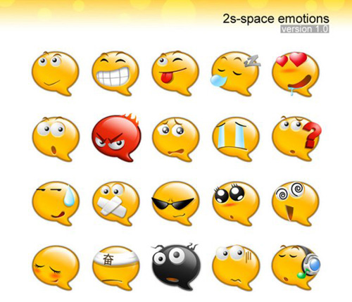 2s space emoticons v1 40 Beautiful Emoticons and Smiley Icon Packs