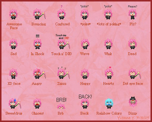 Chibi marluxia emoticons 40 Beautiful Emoticons and Smiley Icon Packs