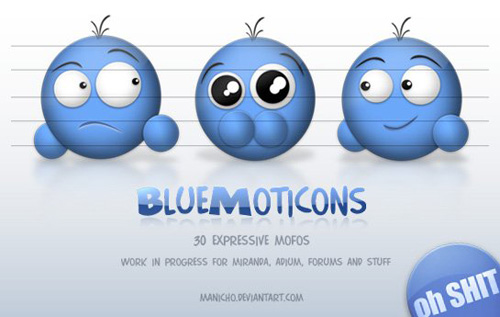 bluemoticons 40 Beautiful Emoticons and Smiley Icon Packs