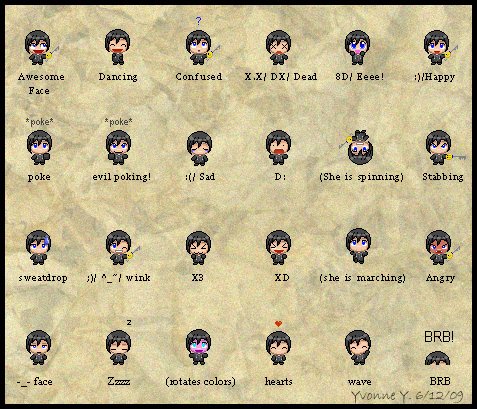 chibi xiao emoticons 40 Beautiful Emoticons and Smiley Icon Packs